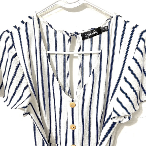 Striped Women’s Romper - Picture 7 of 7